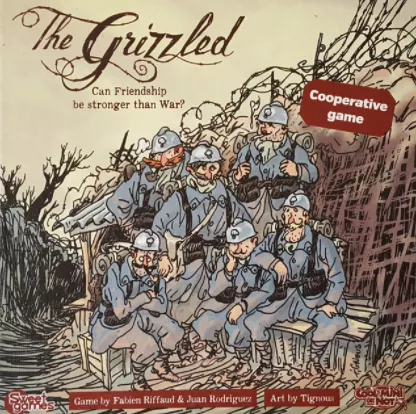 The Grizzled cooperative card game showing WWI soldiers and hardship cards