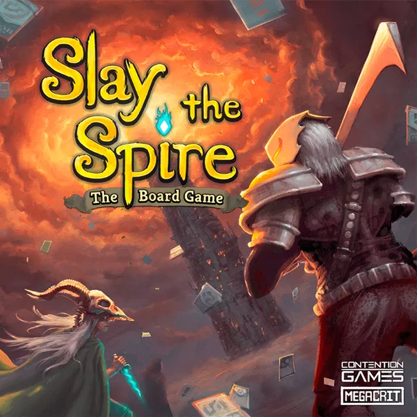 Slay the Spire cooperative board game components and cards