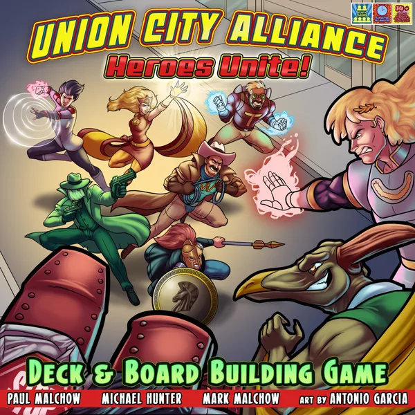 Union City Alliance Heroes Unite co-op board game miniatures and setup