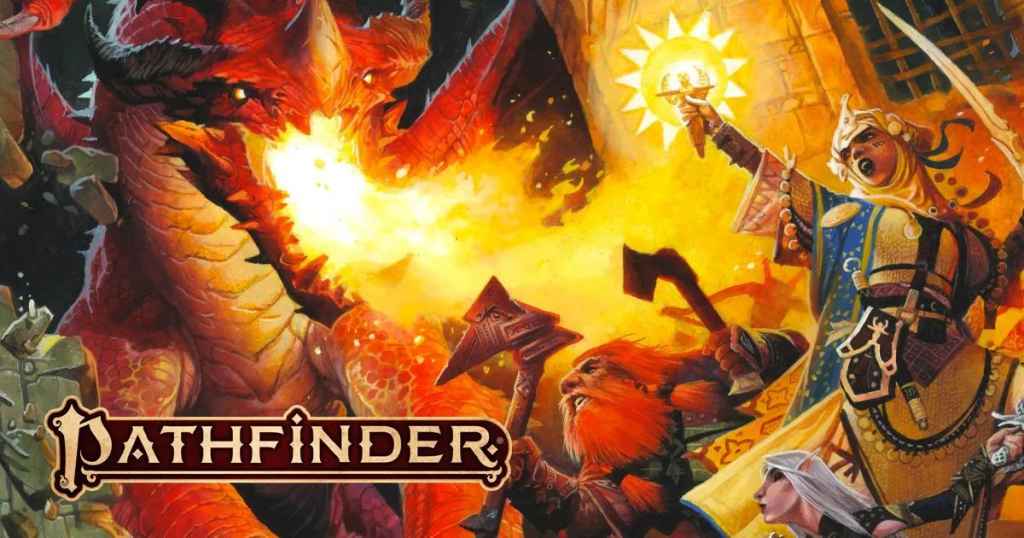 Cover art of the Pathfinder 2nd Edition Core Rulebook, featuring iconic fantasy heroes fighting a large, detailed monster.