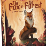 The Fox in the Forest card game box cover featuring fairy tale forest artwork and two-player trick-taking game branding by Renegade Game Studios