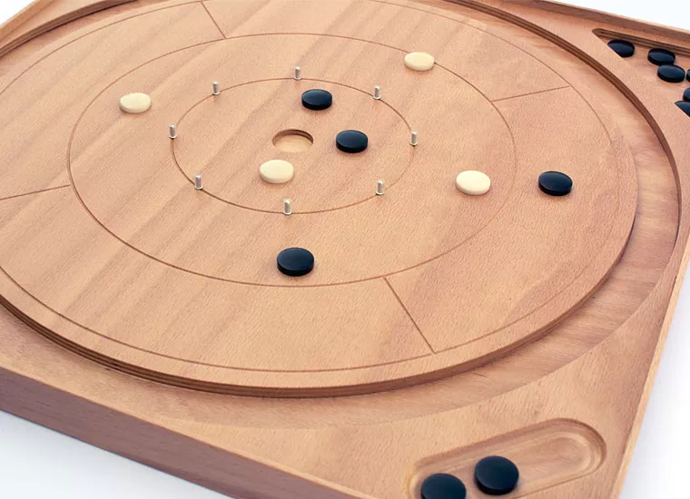 High-quality handcrafted crokinole board made from maple wood