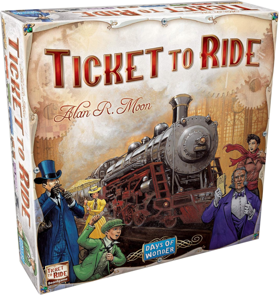 Ticket to Ride board game with train cards - best board games for families