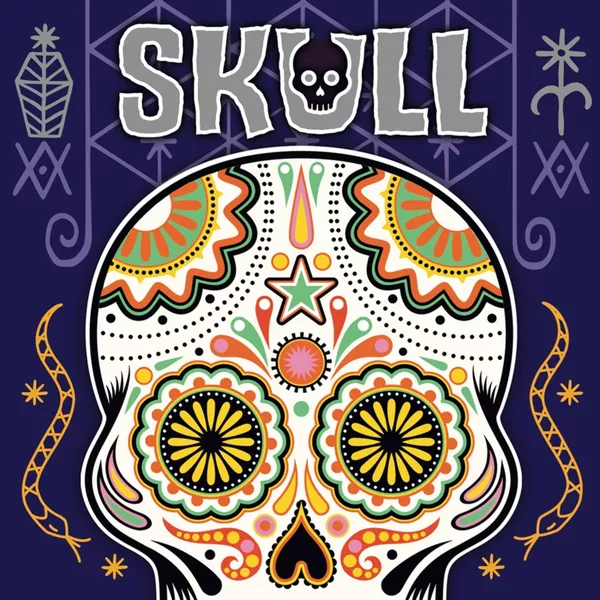 Skull bluffing game, praised as one of the best party board games for high-stakes tension.