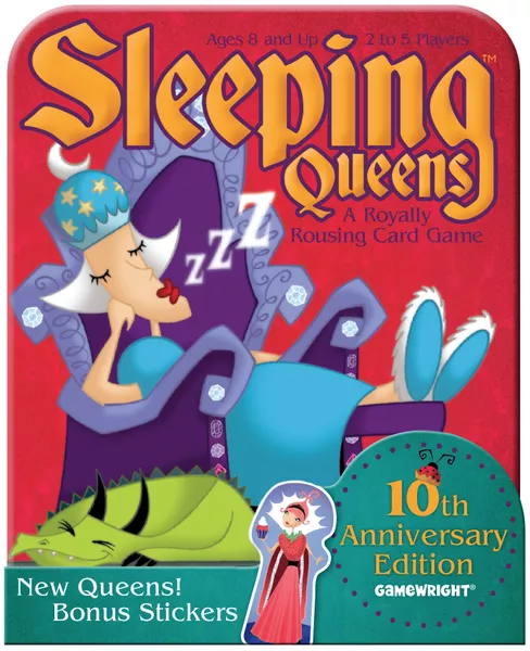 Sleeping Queens card game teaching math and strategy to 5 year olds with fantasy theme